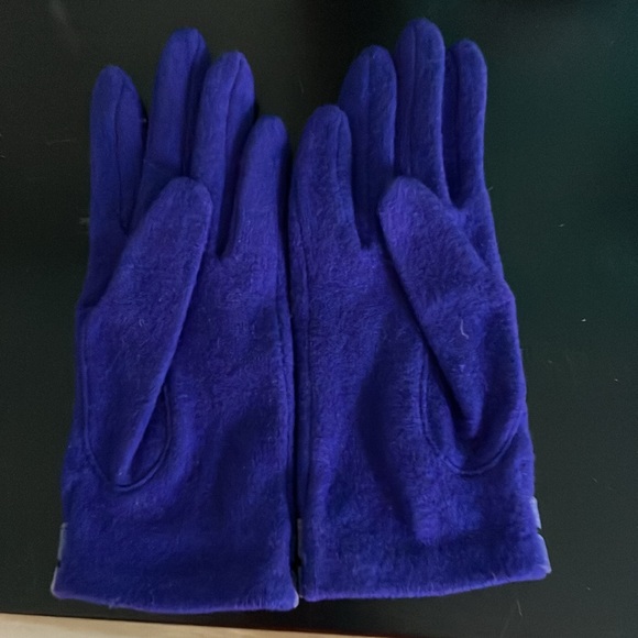Wool Purple Dress Gloves - Picture 2 of 4